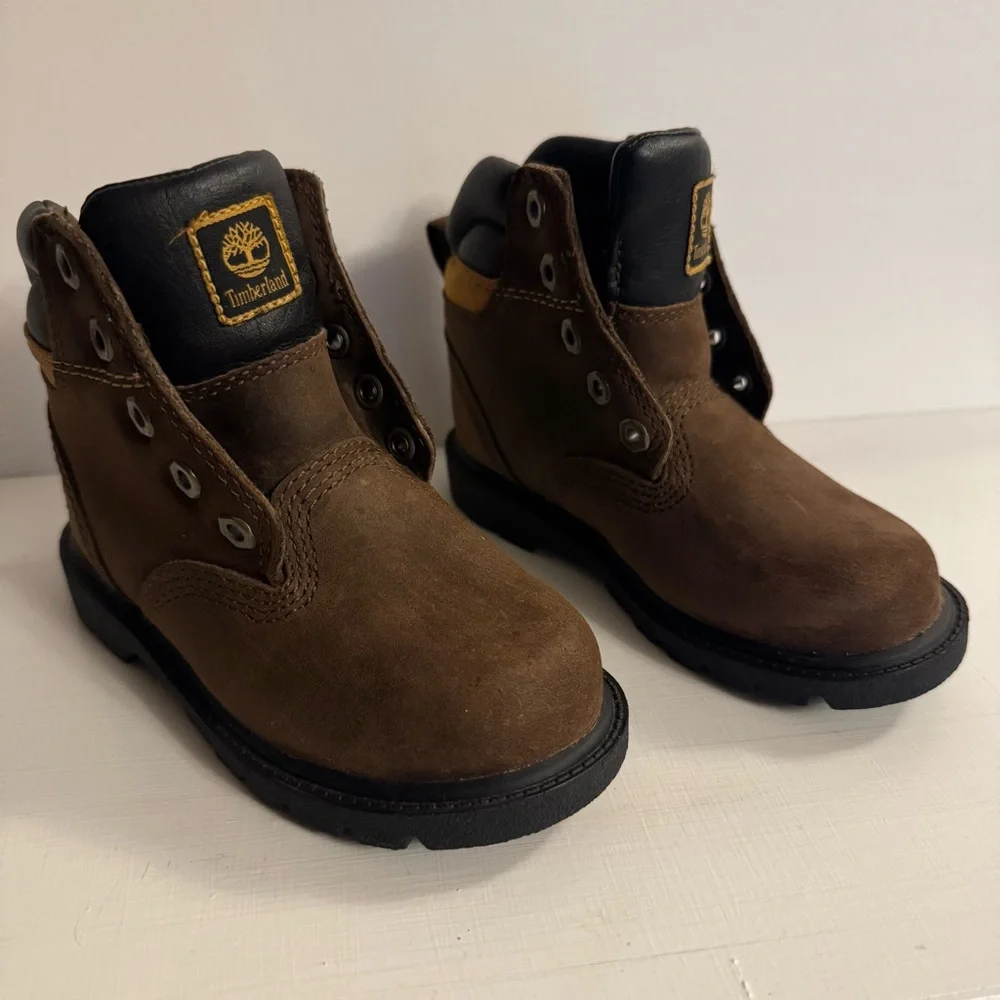 TIMBERLAND Brown Lace-up Hiking Low Top Boots Toddlers 7.5